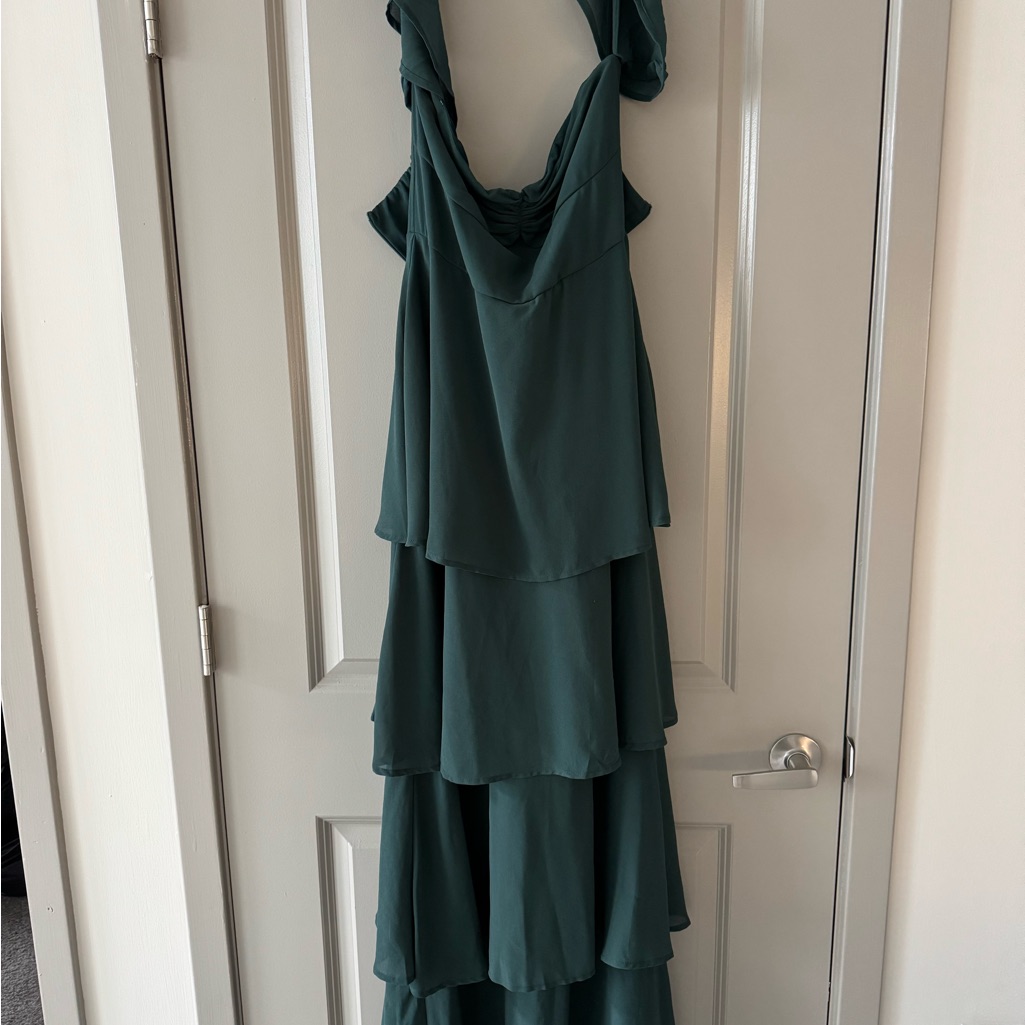 Lulus Green Layered Dress